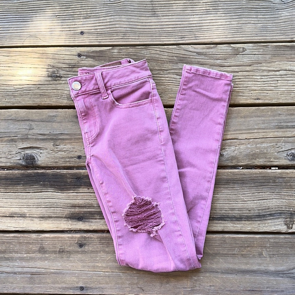5 FOR $25 AE Mauve Low-Rise Jeggings